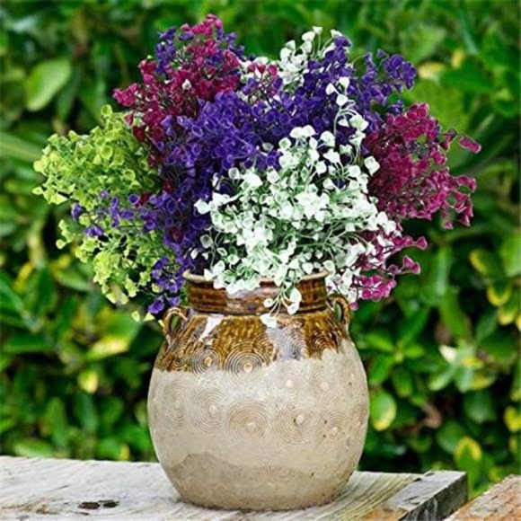 12 Bundles Artificial Flowers Outdoor Artificial Plant Decor UV Resistant Fake - Picture 4 of 6